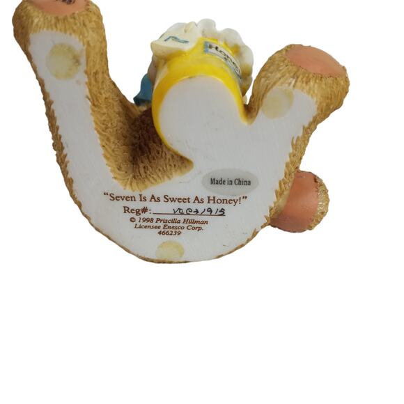 Enesco Cherished Teddies "Seven Is As Sweet As Honey"  7th Bday Vintage Figurine - Picture 5 of 5